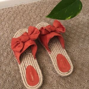 Coral Bow Espadrilles